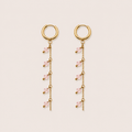 Azure oorbellen roze - gold plated