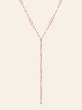 Soleil ketting roze - gold plated